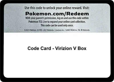 Code Card - Virizion V Box