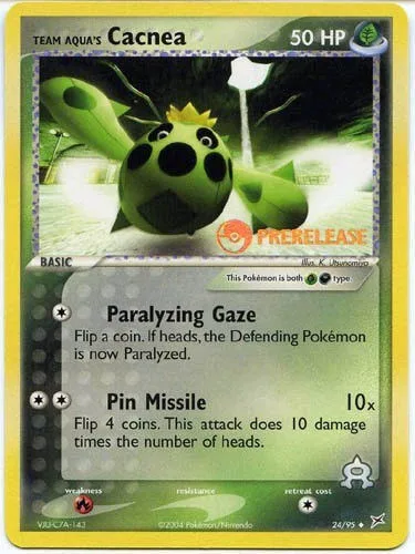 Team Aqua's Cacnea - 24/95 (Prerelease)