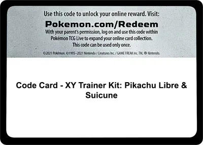 Code Card - XY Trainer Kit: Pikachu Libre & Suicune