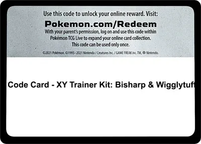Code Card - XY Trainer Kit: Bisharp & Wigglytuff