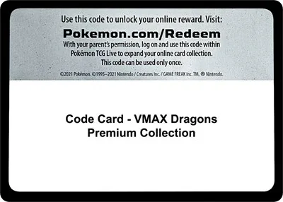 Code Card - VMAX Dragons Premium Collection