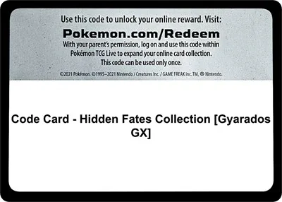 Code Card - Hidden Fates Collection [Gyarados GX]