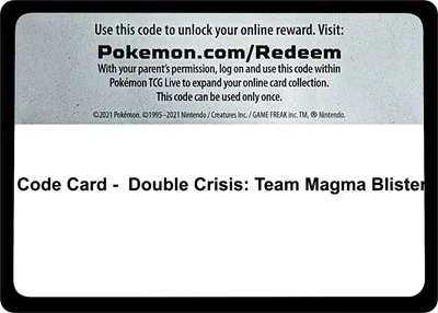 Code Card - Double Crisis: Team Magma Blister