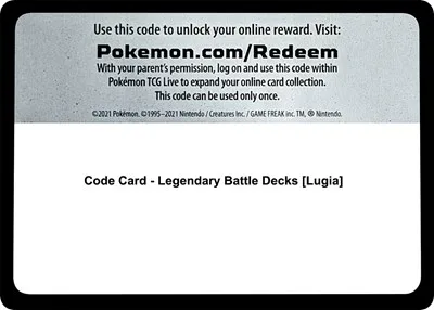Code Card - Legendary Battle Decks [Lugia]