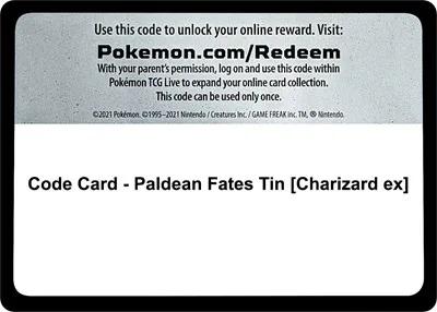 Code Card - Paldean Fates Tin [Charizard ex]