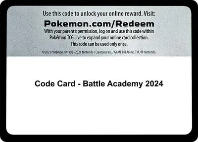 Code Card - Battle Academy 2024