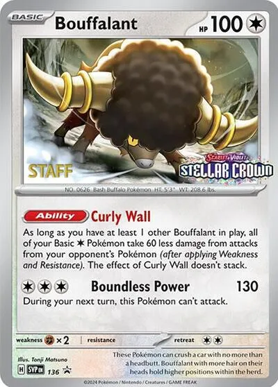 Bouffalant - 136 (Prerelease) [Staff]