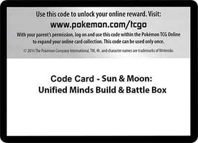 Code Card - Sun & Moon Unified Minds Build & Battle Box