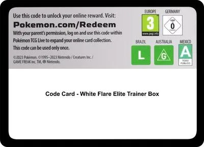 Code Card - White Flare Elite Trainer Box
