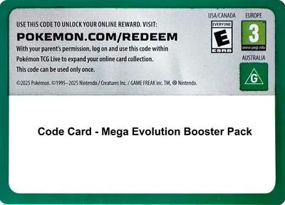 Code Card - Mega Evolution Booster Pack
