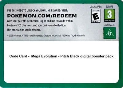 Code Card - Pitch Black Booster Pack