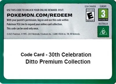 Code Card - 30th Celebration Ditto Premium Collection