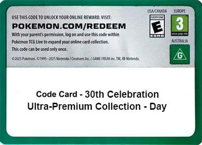 Code Card - 30th Celebration Ultra-Premium Collection - Day
