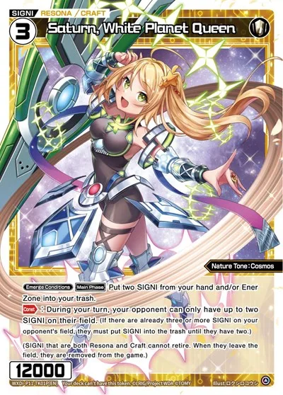 Saturn, White Planet Queen (Parallel Foil)